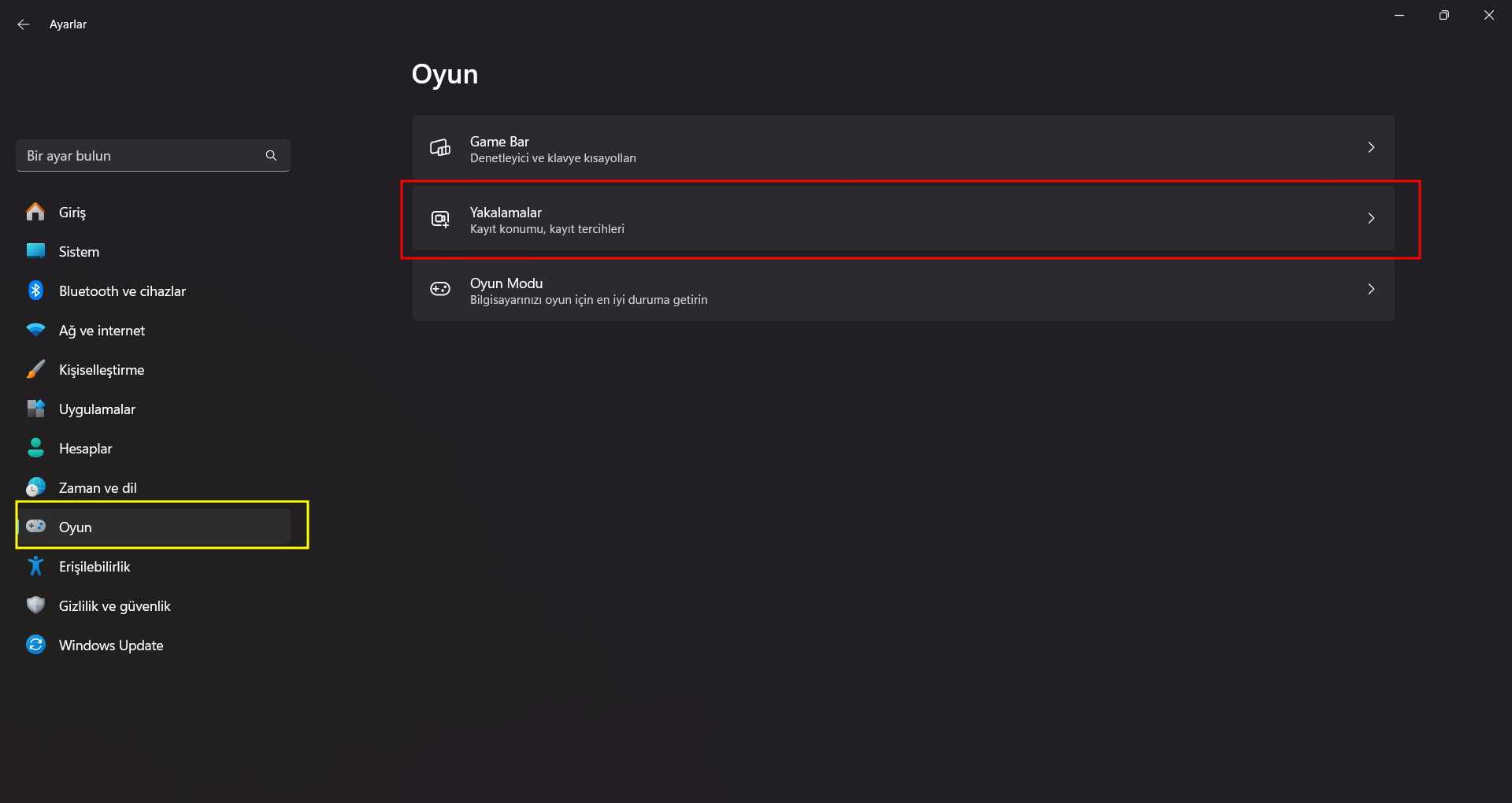 Xbox Game Bar Ayarları